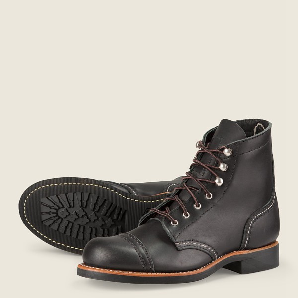 Bottes Red Wing Heritage - Iron Ranger - Short Boundary Cuir - Noir - Femme 310PEMSFC